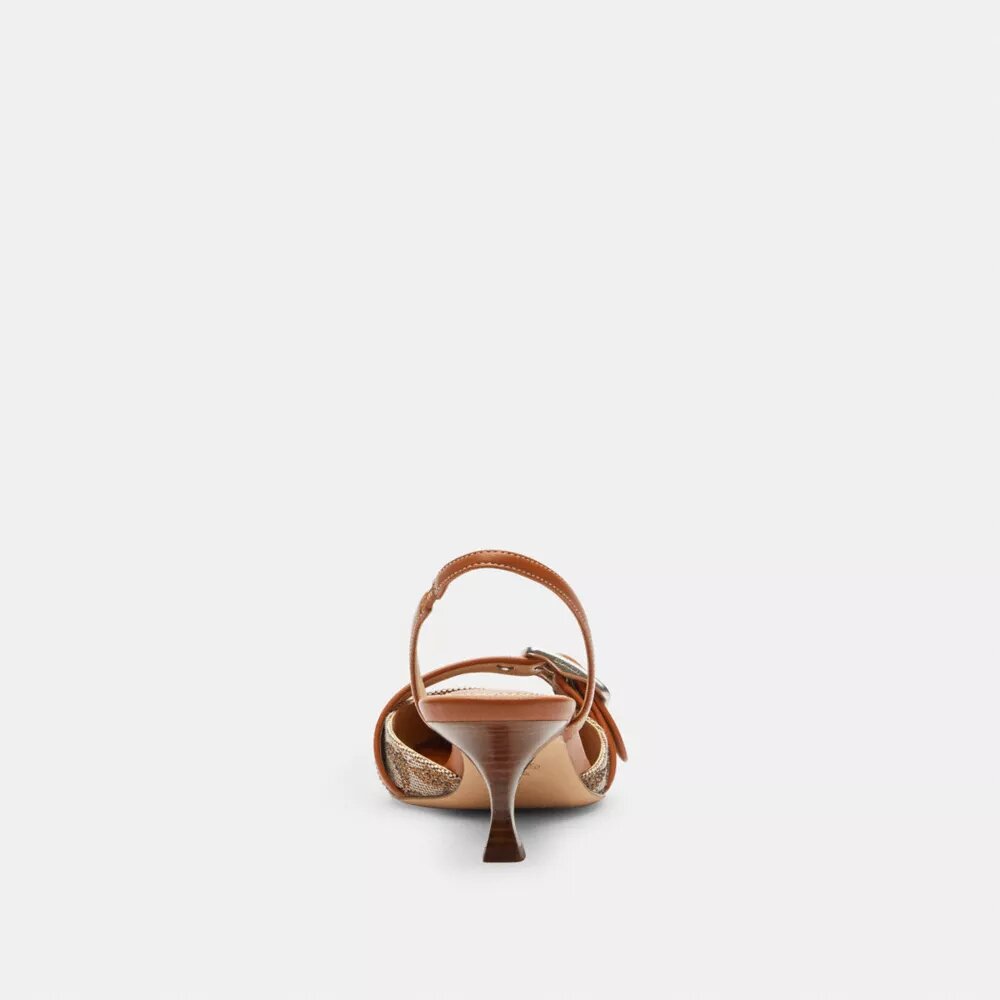 Kristal Desenli Margot Slingback Ayakkabılar