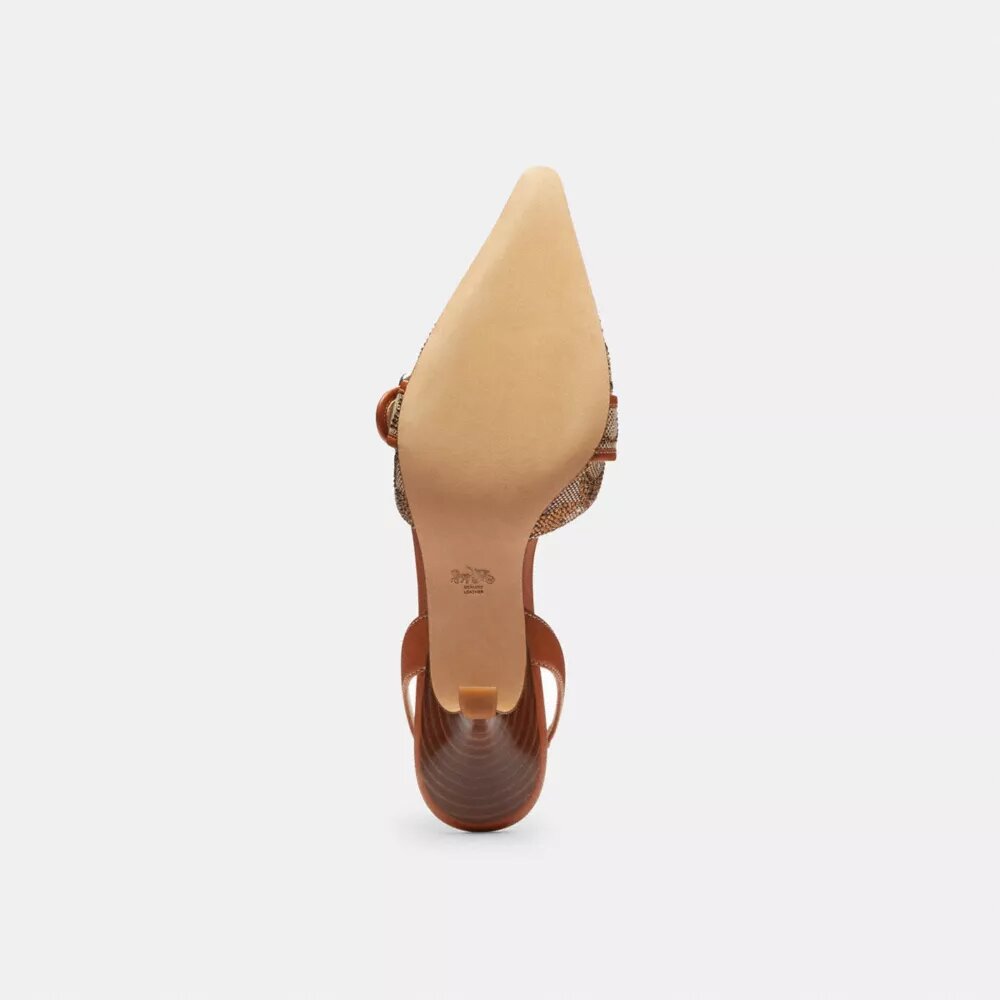 Kristal Desenli Margot Slingback Ayakkabılar