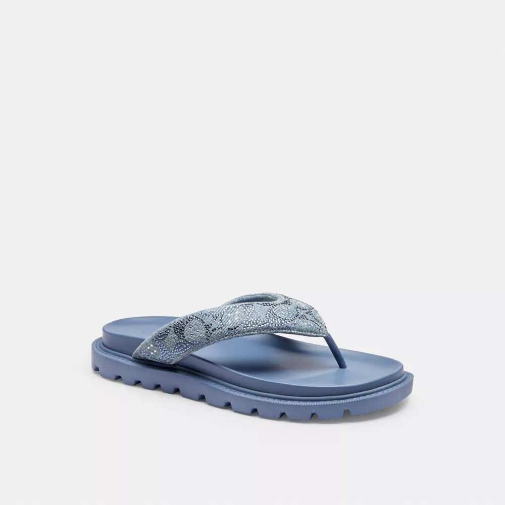 Kristal İmza Denim Brynn Parmak Arası Sandalet