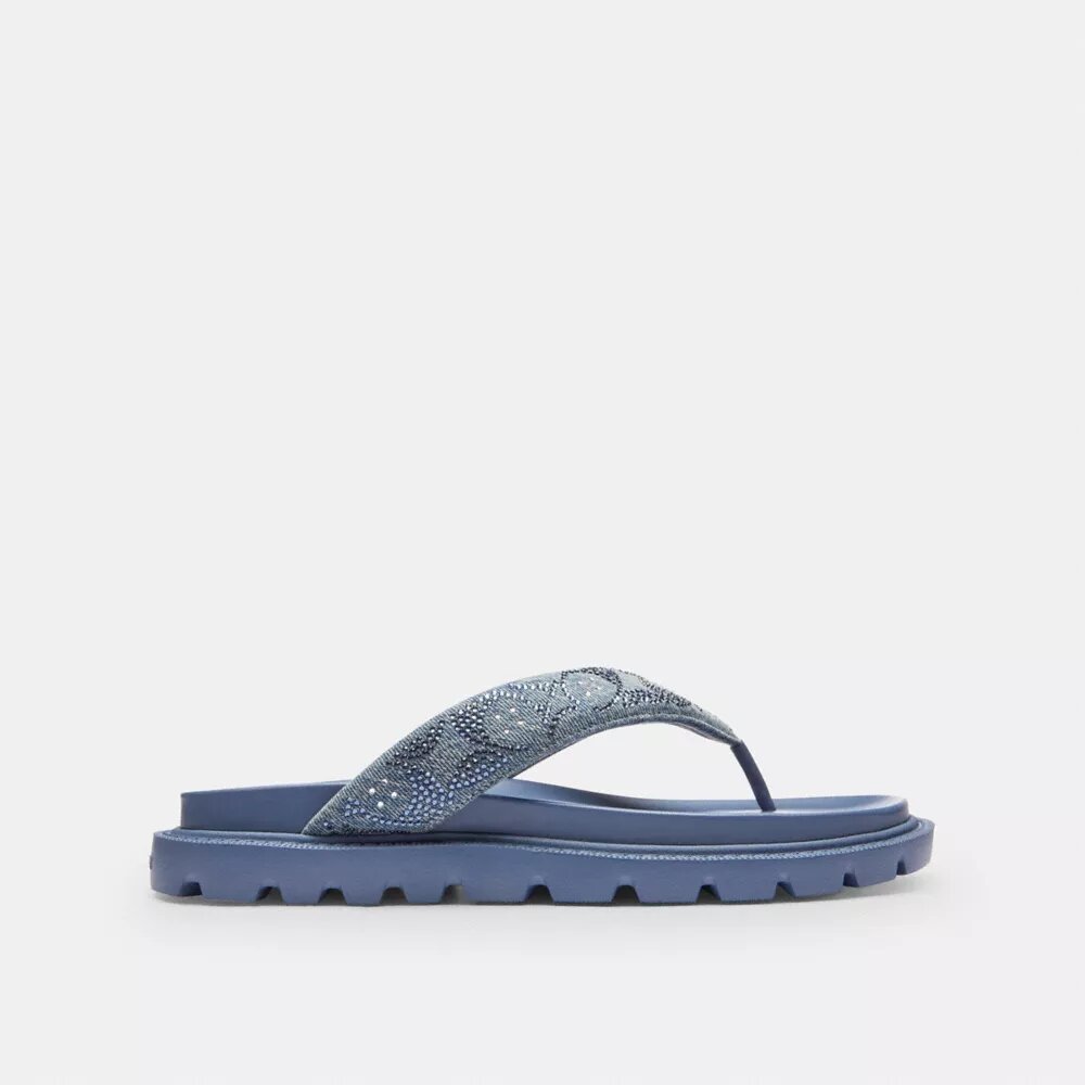 Kristal İmza Denim Brynn Parmak Arası Sandalet