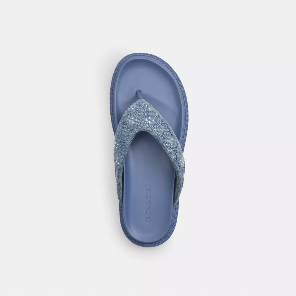 Kristal İmza Denim Brynn Parmak Arası Sandalet