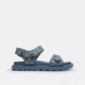 Kristal İmzalı Denimden Üretilmiş Brynn Sandaletler