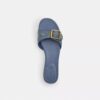 Kristal Süslemeli İmza Denim Margot Düz Sandalet