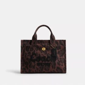 Leopar Desenli Kargo Tote Çantası