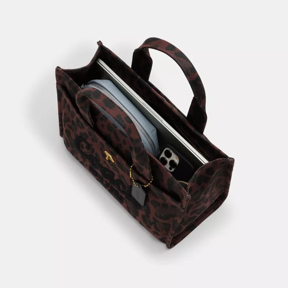 Leopar Desenli Kargo Tote Çantası