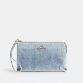 Loved Denim Büyük Köşeli Fermuarlı Bileklik Çanta
