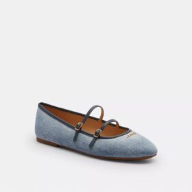 Loved Denim Çift Tokalı Mary Jane Ayakkabılar