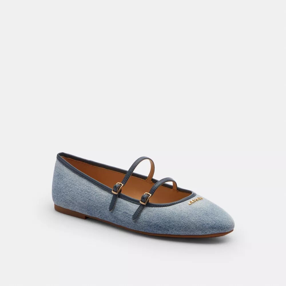 Loved Denim Çift Tokalı Mary Jane Ayakkabılar
