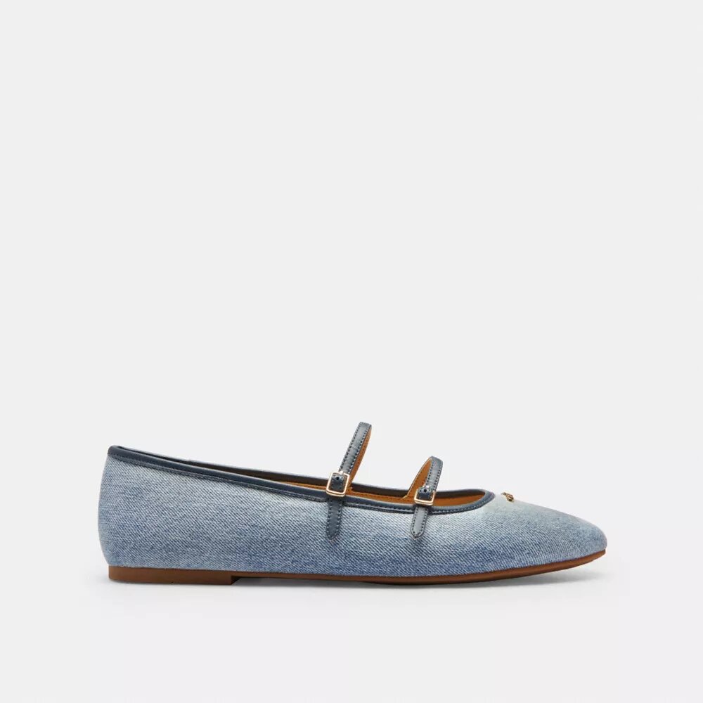 Loved Denim Çift Tokalı Mary Jane Ayakkabılar
