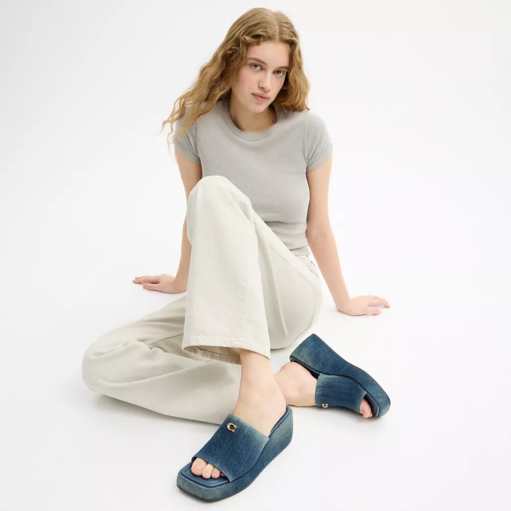 Loved Denim Marie Platform Sandaletler