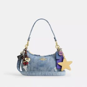 Loved Denim Teri Omuz Çantası, Süsler Detaylı