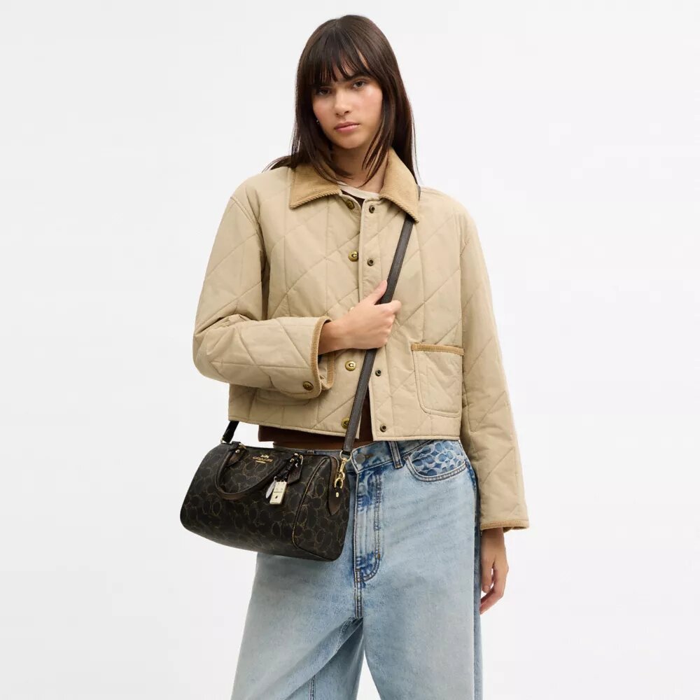Loved Signature Canvas ve Süslemeli Rowan Satchel Çanta