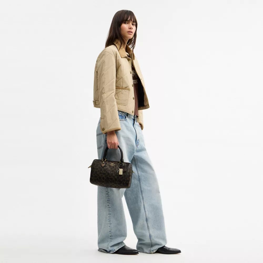 Loved Signature Canvas ve Süslemeli Rowan Satchel Çanta