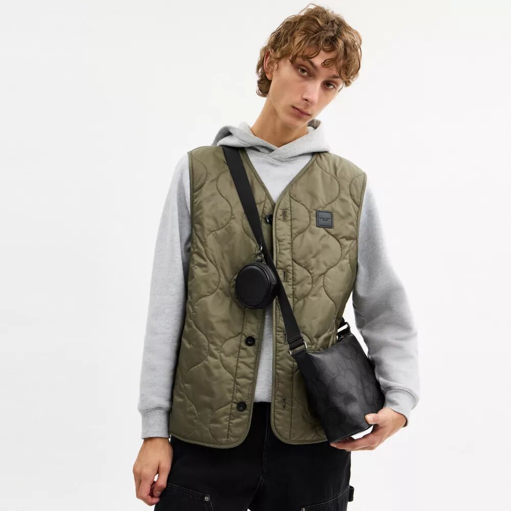 Maxi Signature Canvas'tan Küçük Finn Çapraz Çanta ve Kese