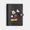 Mickey Mouse Desenli Yenilenebilir Deri Disney X Coach Defter