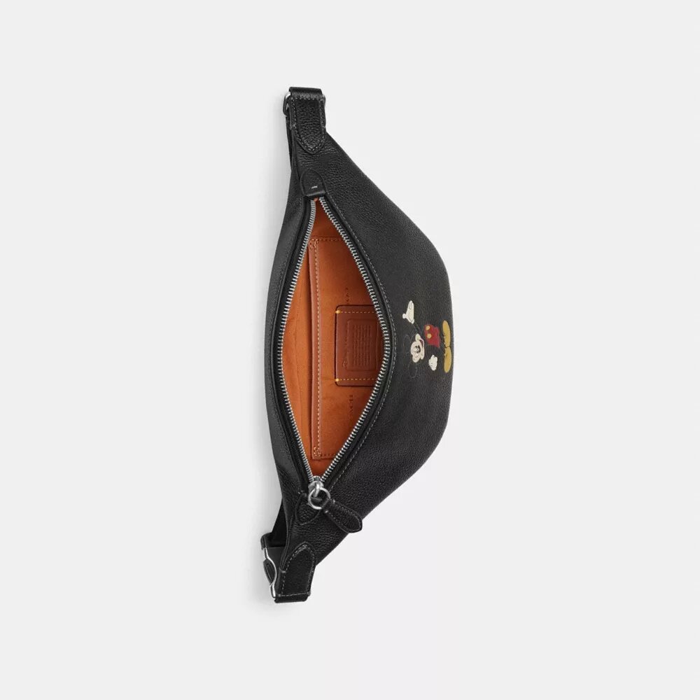 Mickey Mouse'lu Disney X Coach Charter Bel Çantası 7