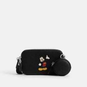 Mickey Mouse'lu Disney X Coach Charter İnce Çapraz Askılı Çanta