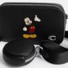 Mickey Mouse'lu Disney X Coach Charter İnce Çapraz Askılı Çanta