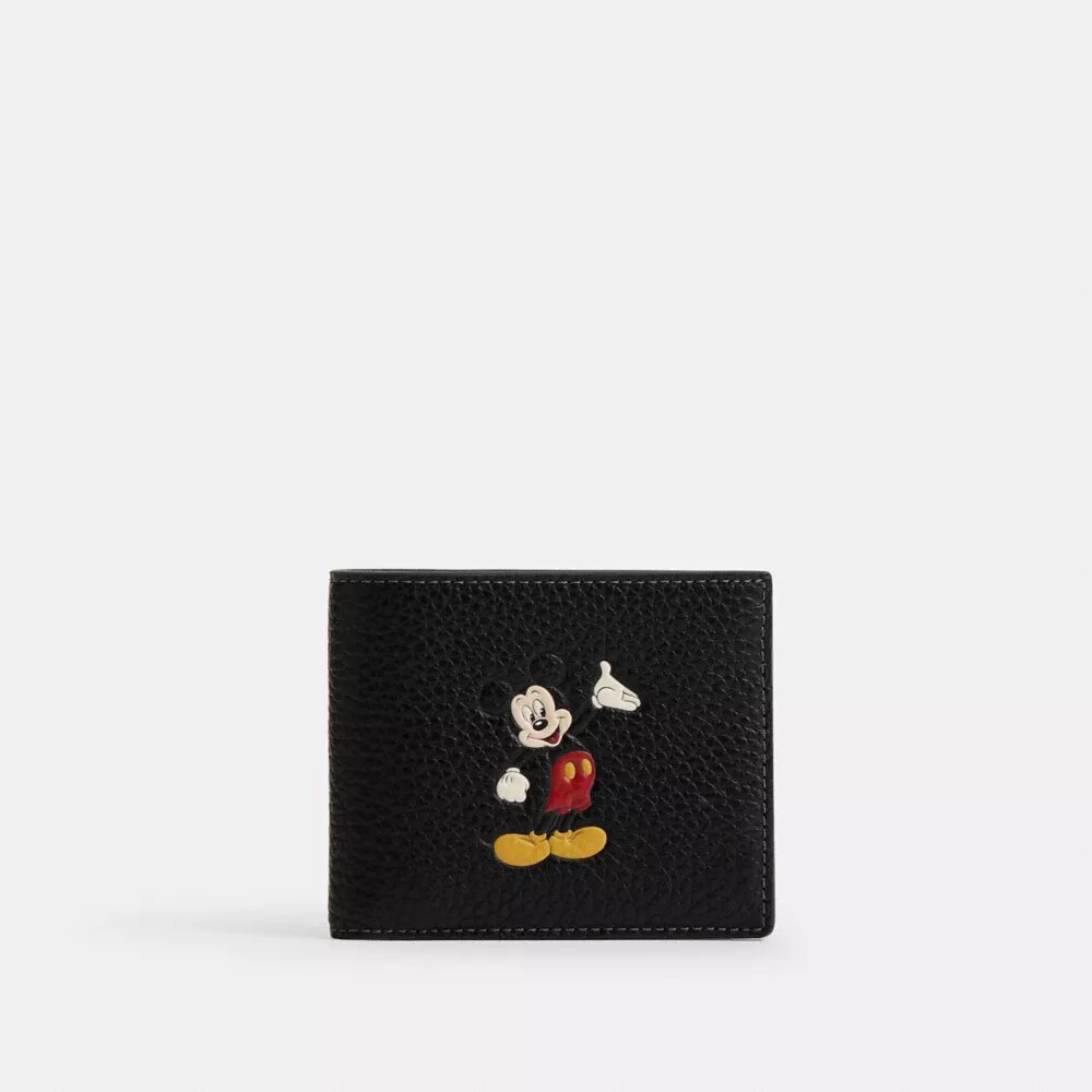 Mickey Mouse'lu Yenilenebilir Deriden Disney X Coach 3'ü 1 Arada Cüzdan