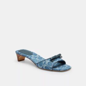 İmza Denim'den Fiyonklu Kitten Topuklu Sandaletler