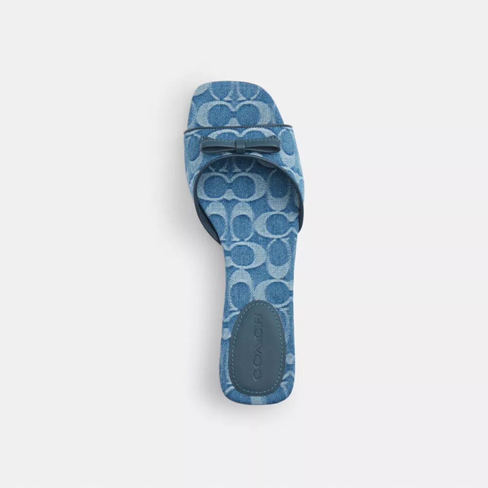 İmza Denim'den Fiyonklu Kitten Topuklu Sandaletler
