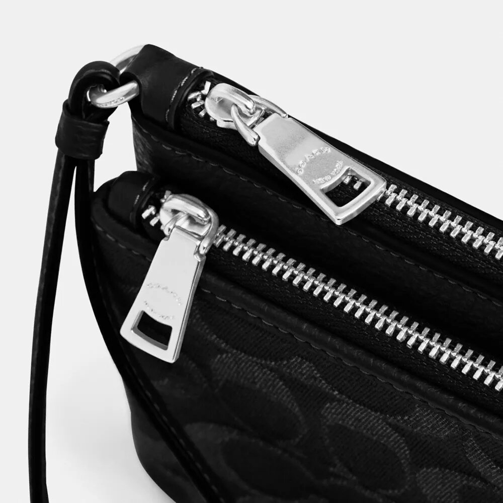 İmza Denim Çift Fermuarlı Cüzdan