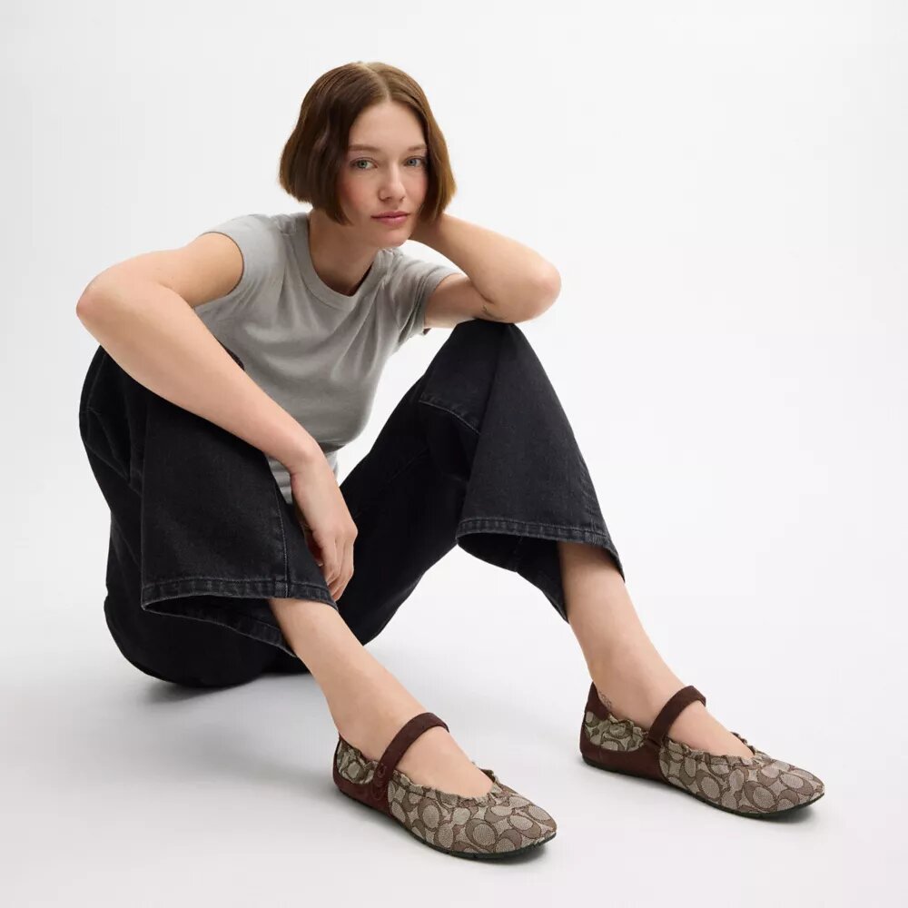 İmza Jakarlı Mary Jane Sneaker'lar