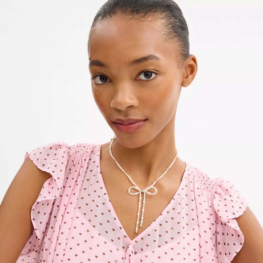 İnci Fiyonklu Choker Kolye