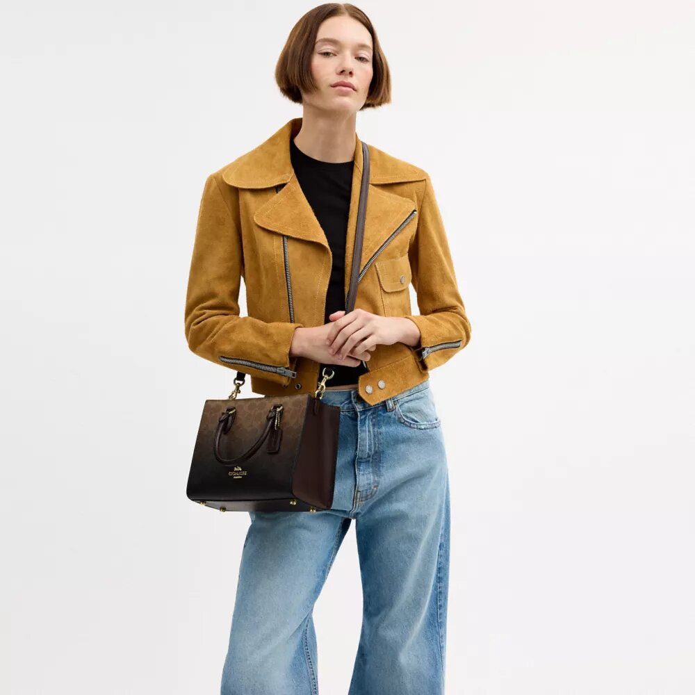 Ombre Signature Canvas’lı Maggie Küçük Tote Çantası