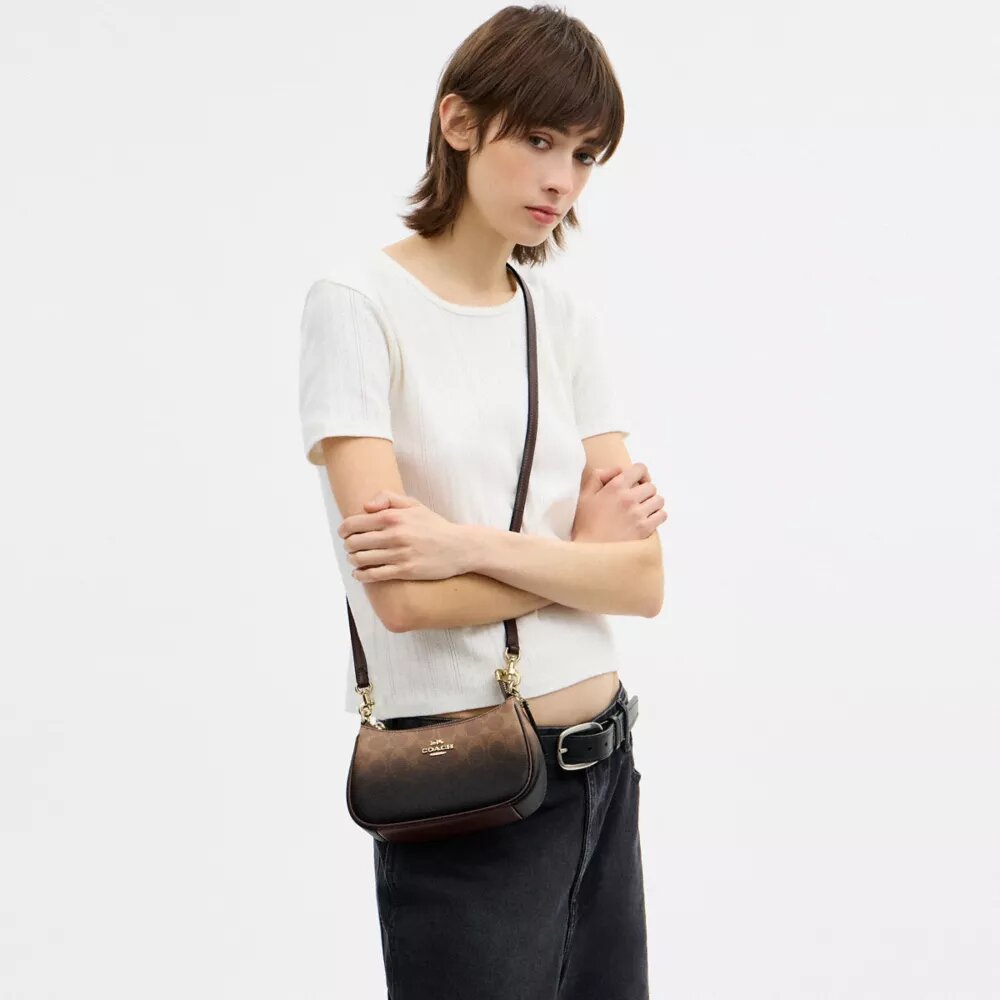 Ombre Signature Canvas Teri Mini Çapraz Askılı Çanta