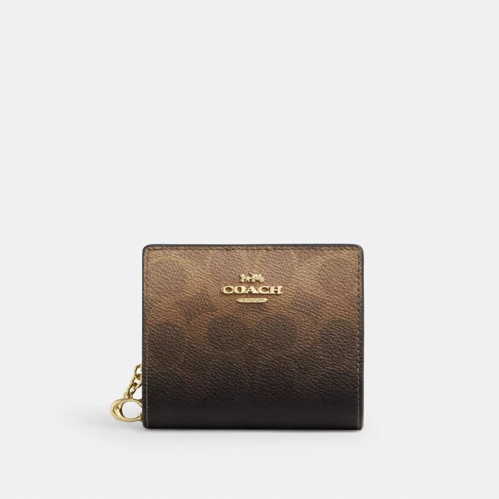 Ombre Signature Canvas Çıtçıtlı Cüzdan