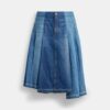 Organik Pamuktan Maxi Denim Etek