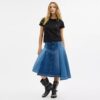 Organik Pamuktan Maxi Denim Etek