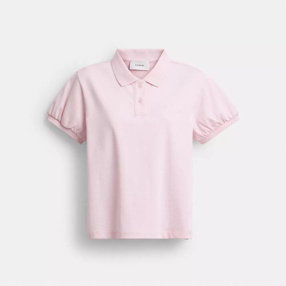 Organik Pamuktan Üretilmiş Coach Script Shrunken Polo Tişört