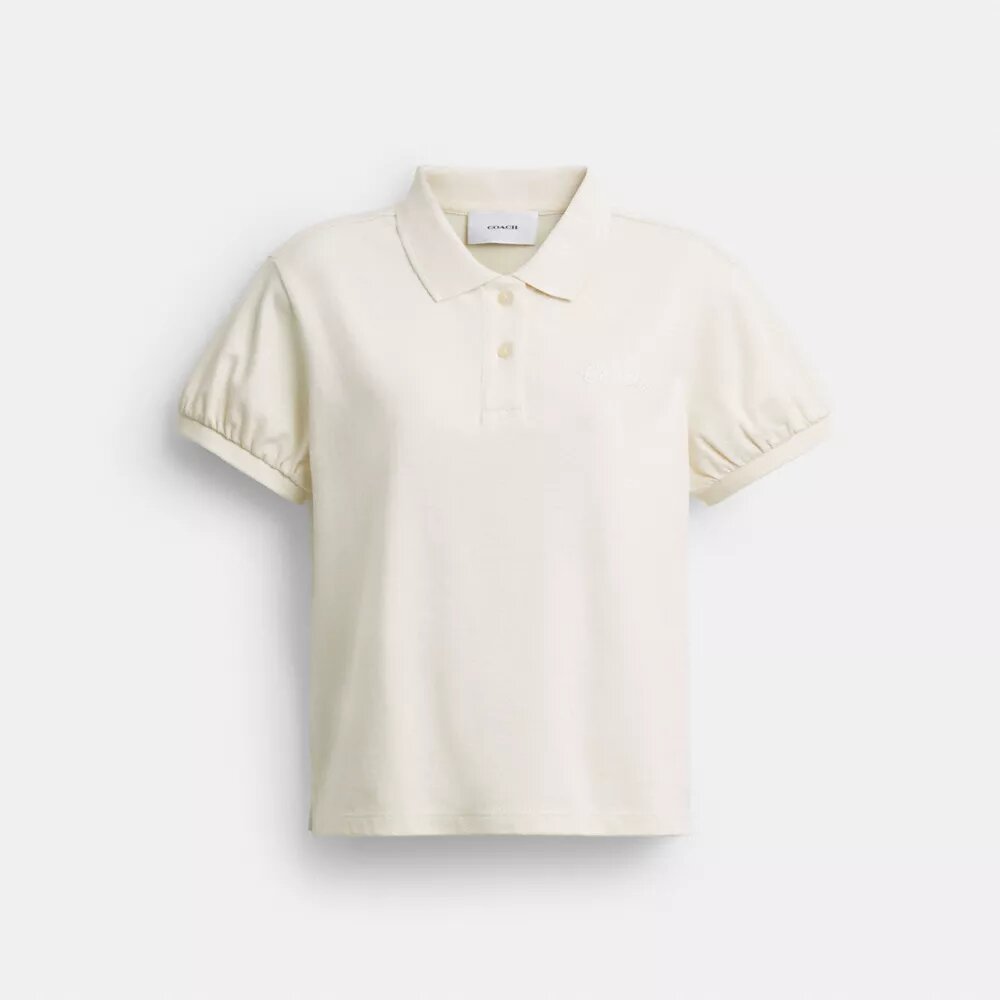 Organik Pamuktan Üretilmiş Coach Script Shrunken Polo Tişört