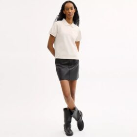 Organik Pamuktan Üretilmiş Coach Script Shrunken Polo Tişört