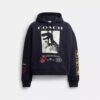 Organik Pamuktan Üretilmiş Dinozor Kolajlı Bol Kesim Kapüşonlu Sweatshirt'ler