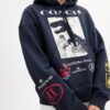 Organik Pamuktan Üretilmiş Dinozor Kolajlı Bol Kesim Kapüşonlu Sweatshirt'ler