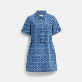 Organik Pamuktan Üretilmiş İmza Denim Elbise