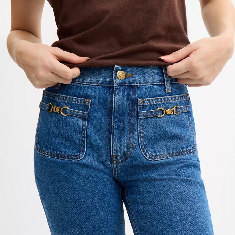 Organik Pamuktan Üretilmiş Sculpted C Denim Pantolon