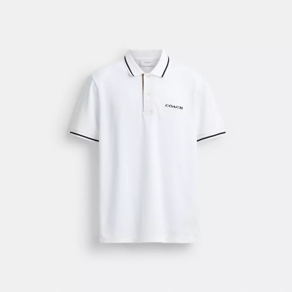 Organik Pamuktan Üretilmiş Signature Trim Polo Tişörtü