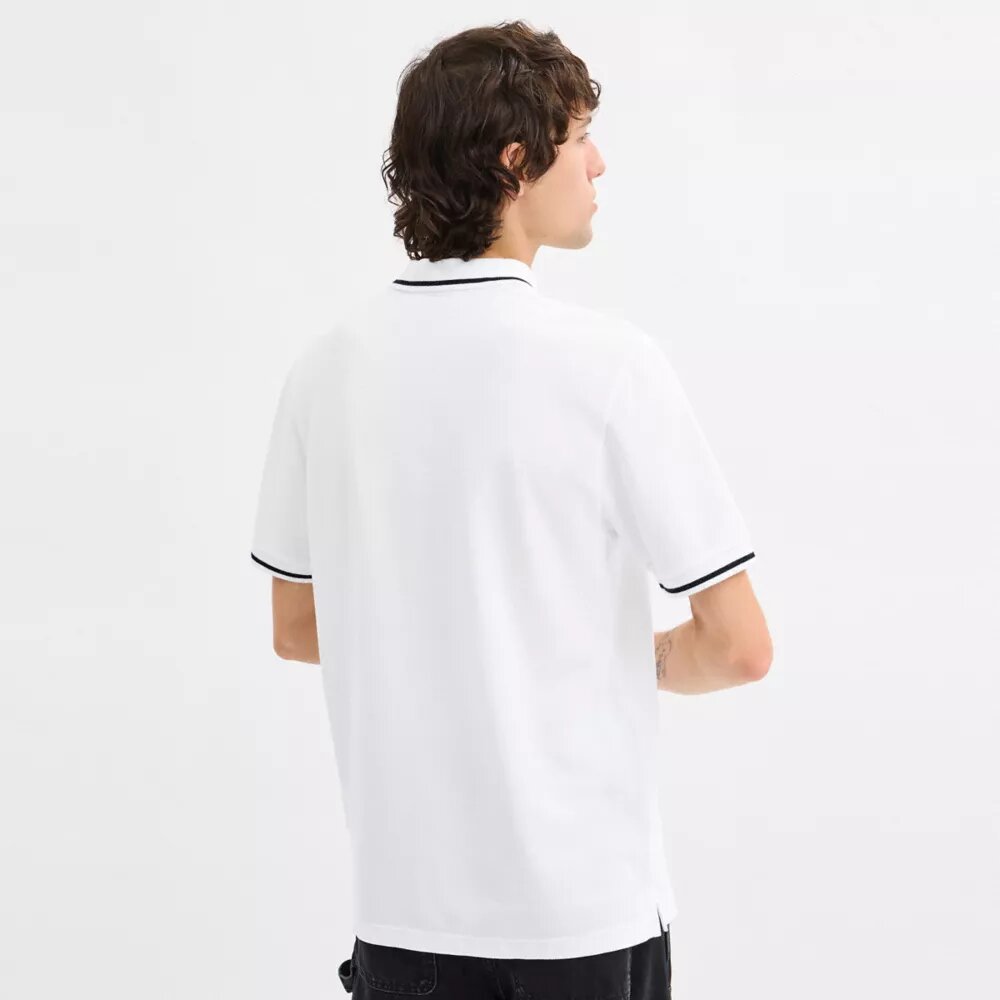 Organik Pamuktan Üretilmiş Signature Trim Polo Tişörtü