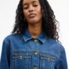 Organik Pamuktan Uzun Kollu Denim Elbise