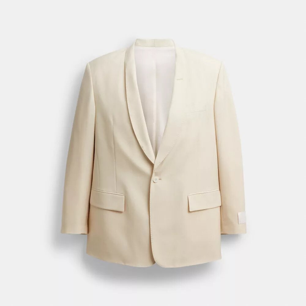 İplik Boyalı Şal Yakaları Olan Blazer Ceket