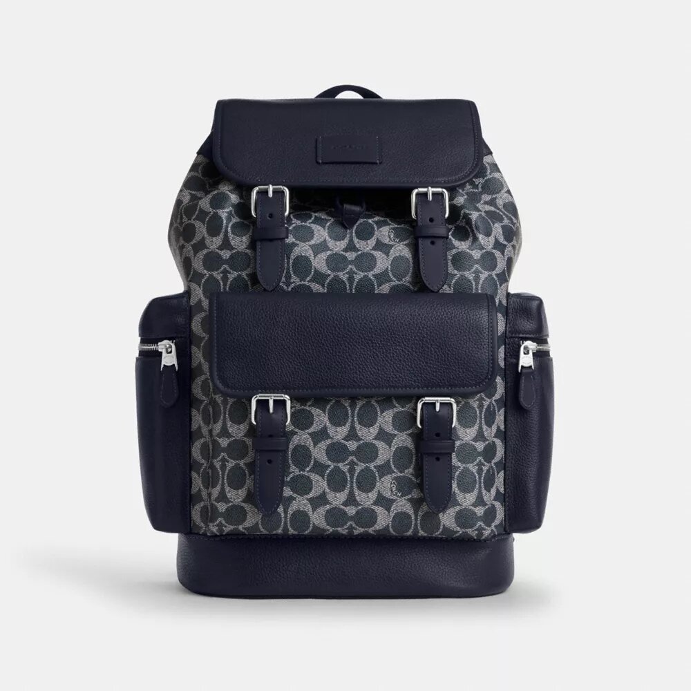 Renk Bloklu Signature Canvas Sprint Sırt Çantası
