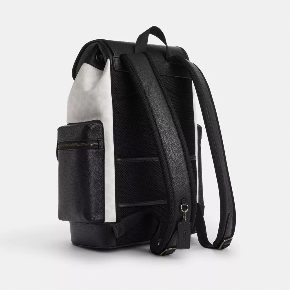 Renk Bloklu Signature Canvas Sprint Sırt Çantası