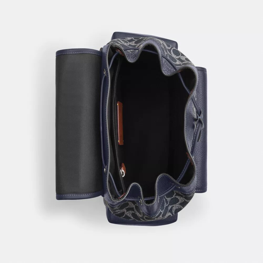 Renk Bloklu Signature Canvas Sprint Sırt Çantası