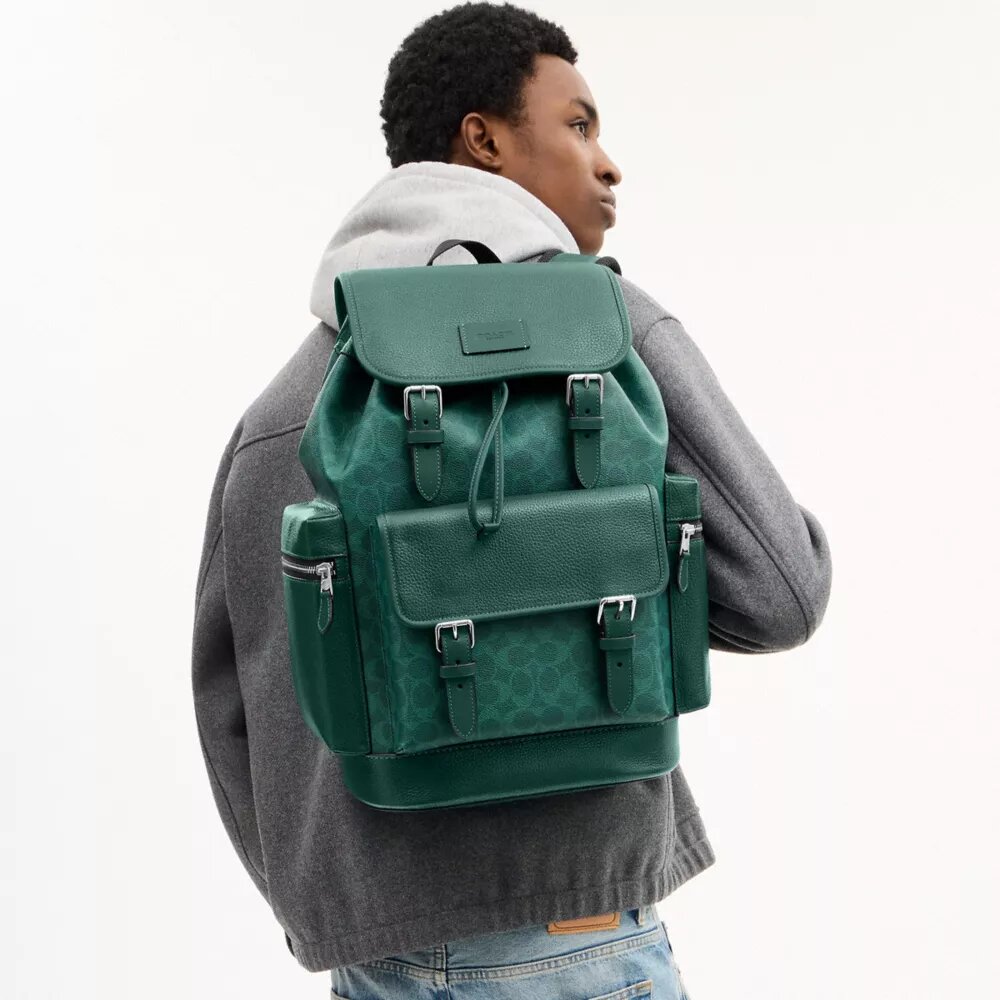 Renk Bloklu Signature Canvas Sprint Sırt Çantası