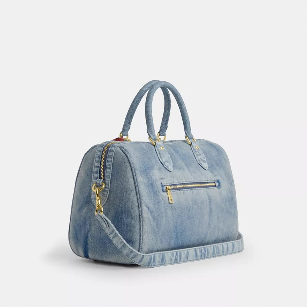 Rowan Büyük Satchel Çanta (Loved Denim ile Süsler)