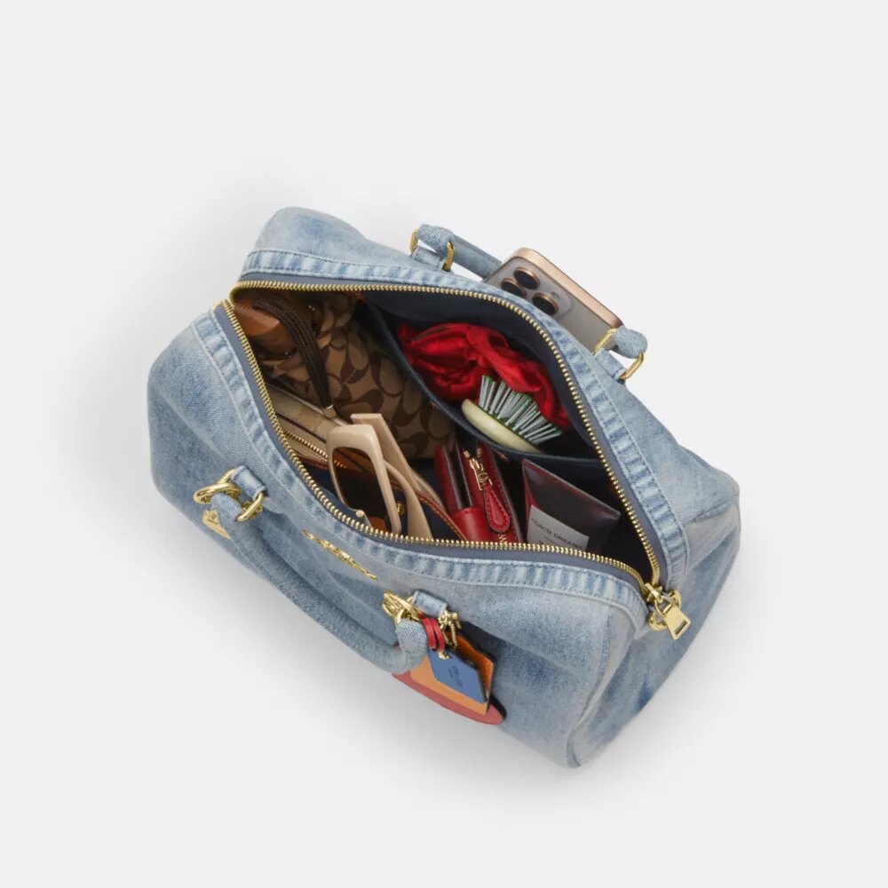 Rowan Büyük Satchel Çanta (Loved Denim ile Süsler)